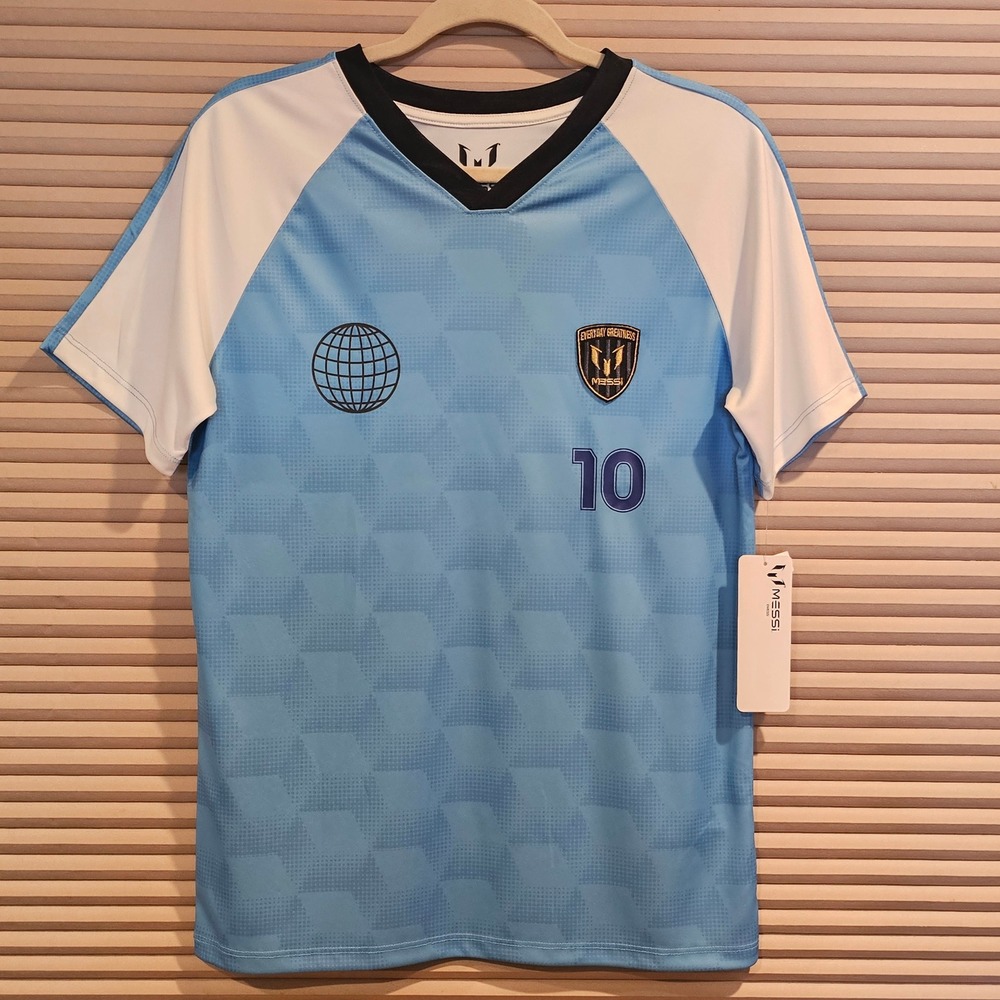 Messi Everyday Greatness Soccer Jersey Blue White Number 10 Mens XL NWT